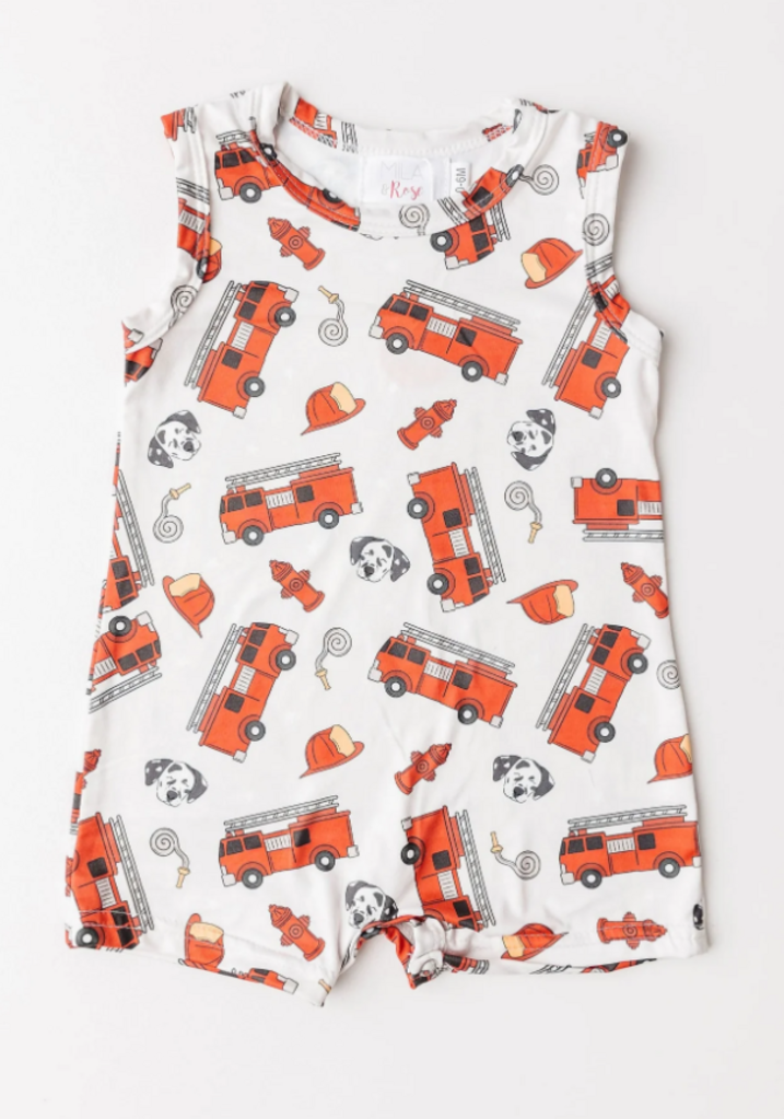 Firetrucks Shorty One-Piece