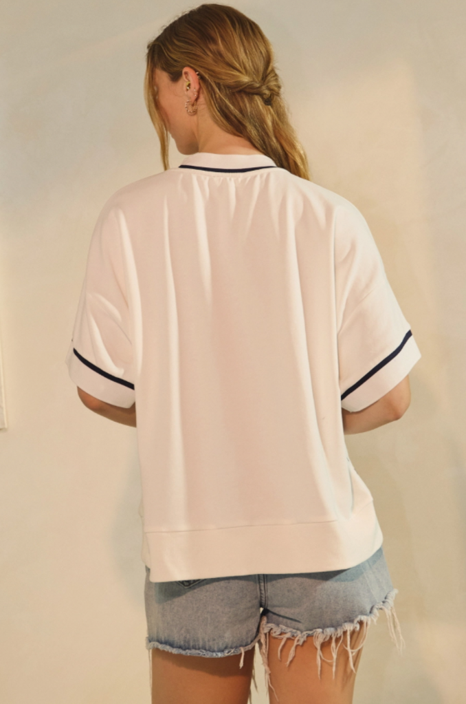 Embroidered Oversized AU Gameday Top