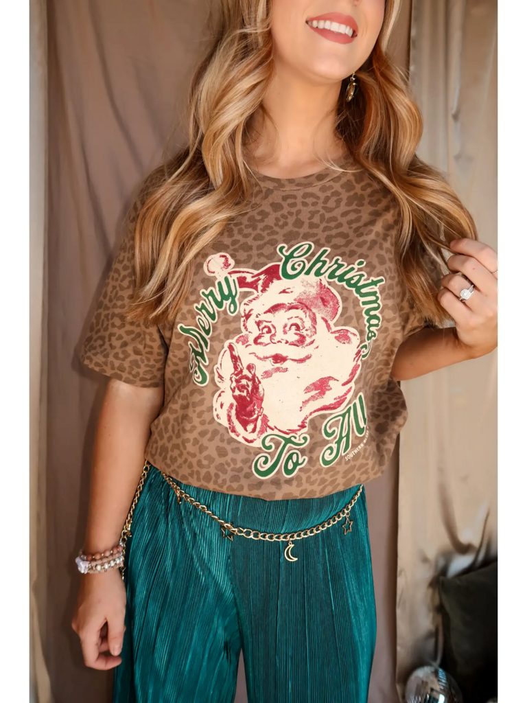 Vintage Santa Leopard tee ($15.00 at Checkout)