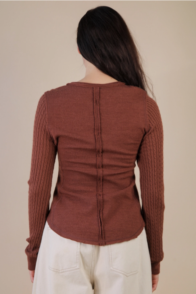 Cable Knit Fitted Top (20% OFF at Checkout)