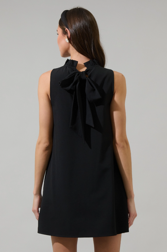 Benson Trapeze Mock Neck Mini Dress