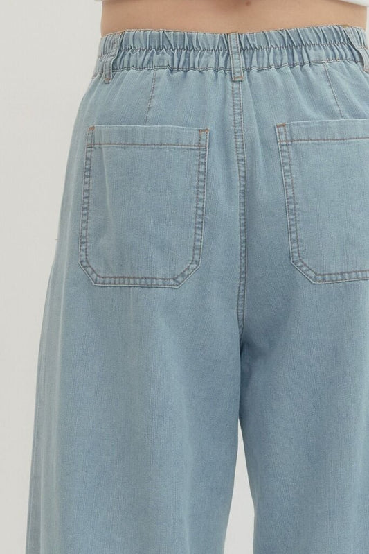 Denim Wide-Leg Pant