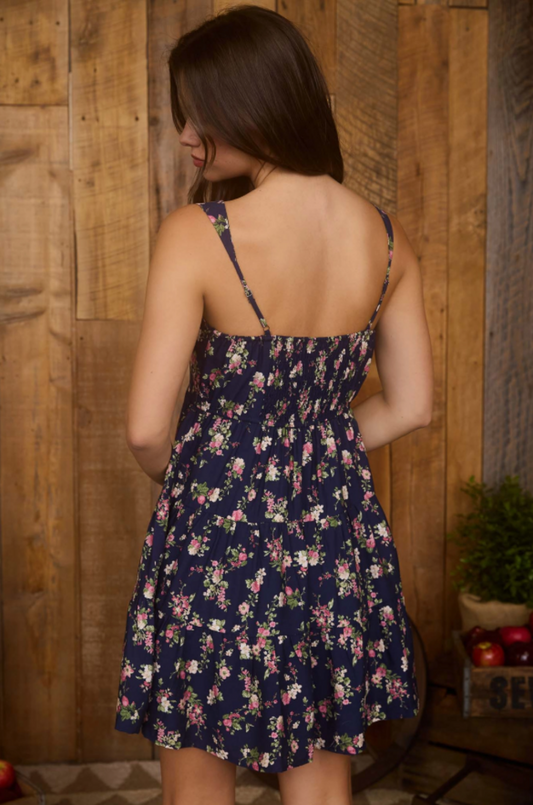 Floral Tiered Mini Dress