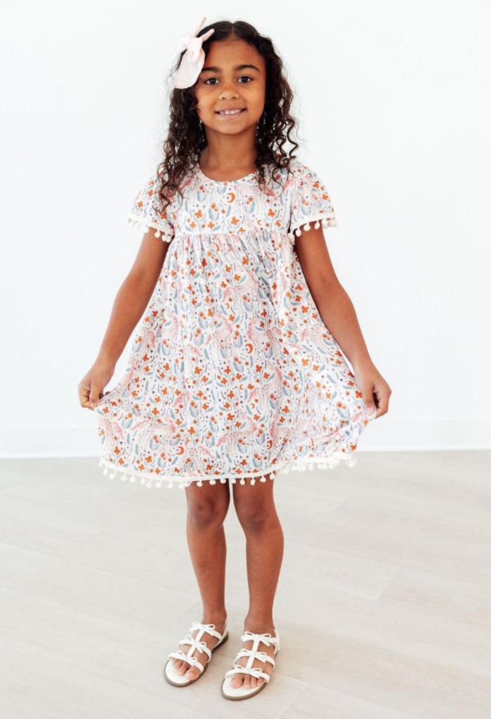Unicorn Soiree Pom Pom Dress