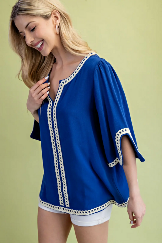 3/4 Sleeve Linen Tunic