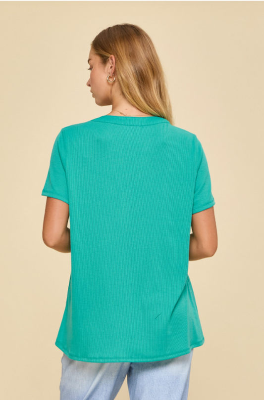 Baby Ribbed Boyfriend Knit Top