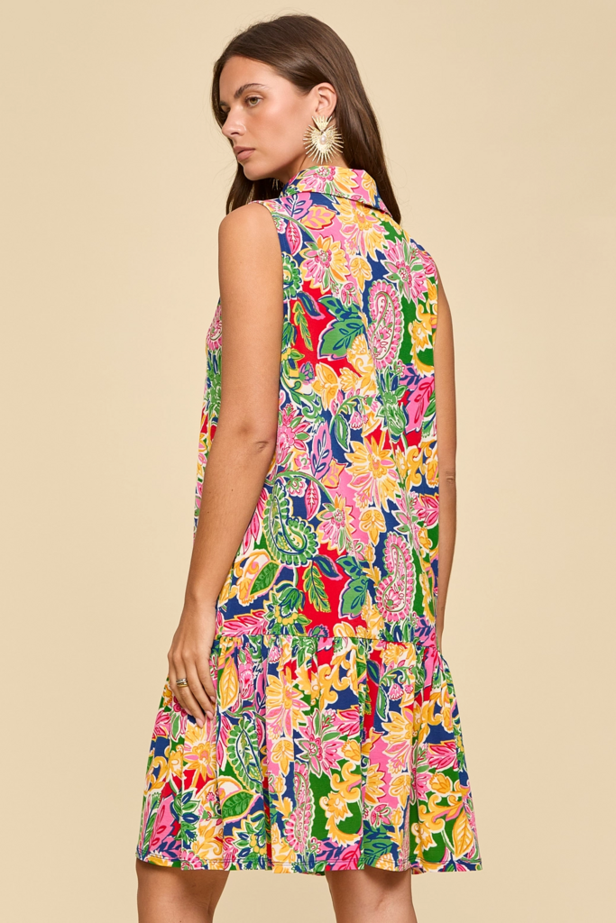 Coastal Glow Collared Summer Dress