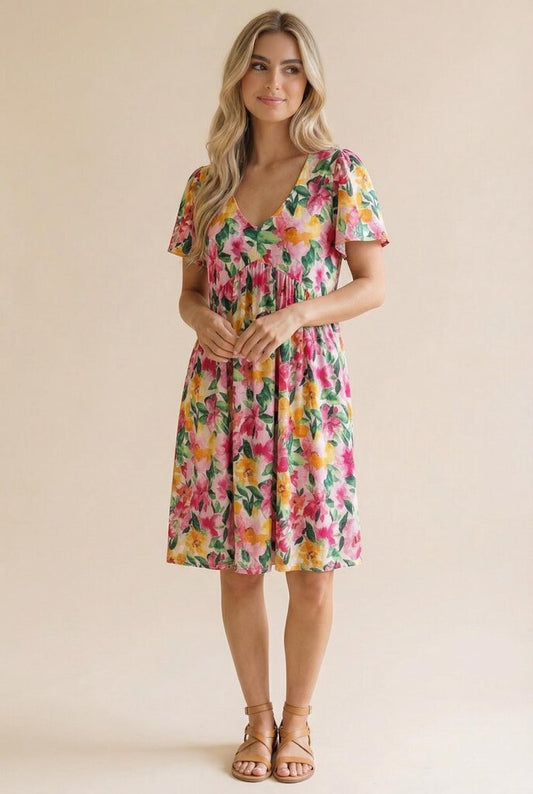 Babydoll Flutter Slv. Dress
