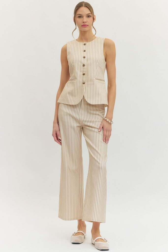Striped Wide-Leg Pant