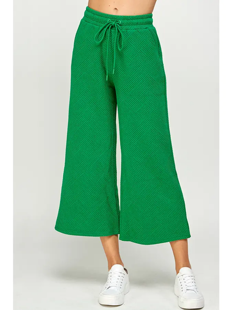 Green Textured Sweat Set
