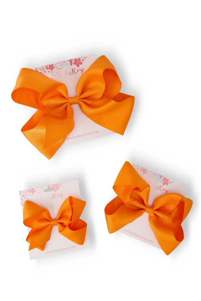Orange Hair Bow - MED
