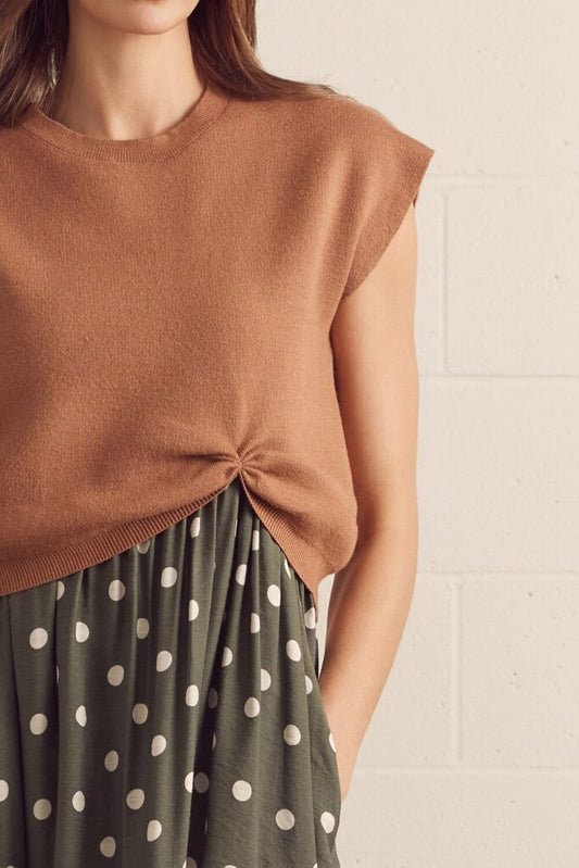 Cap Sleeve Sweater Knit Layered Dress