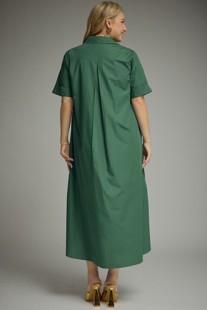 S/S Midi Dress w/Snap Closure- Curvy