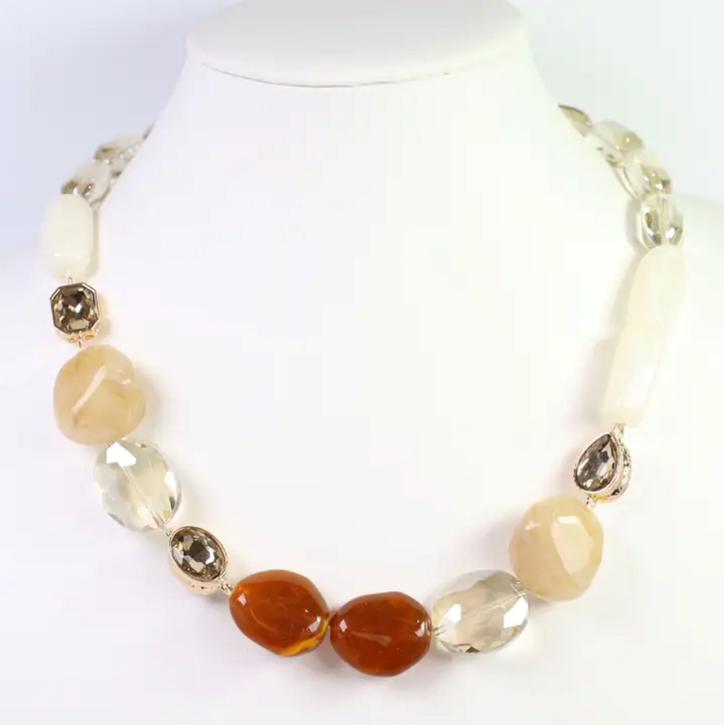 Labanon Mixed Bead and Stone Necklace