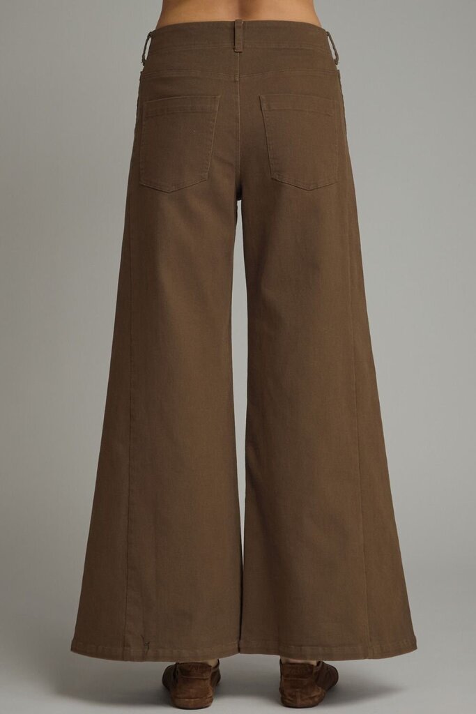 Knit Wide Leg Pants BROWN