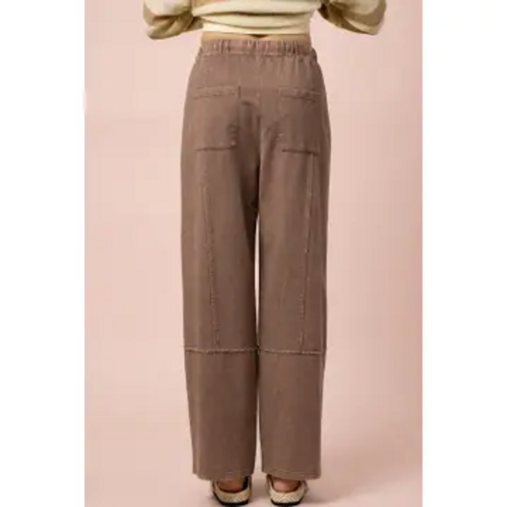 Mineral Washed Wide Leg Comfy Pants