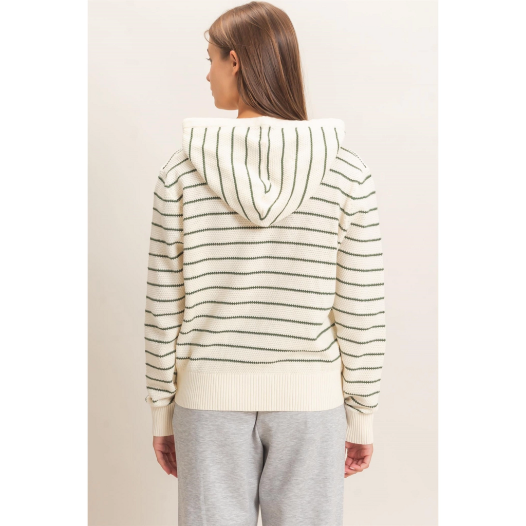 Stripe Knit Hoodie