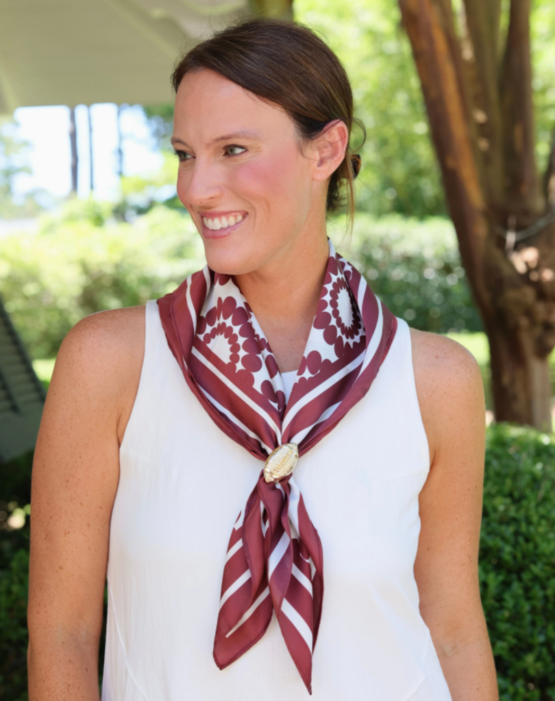 Hollis Scarf Medium Navy Orange