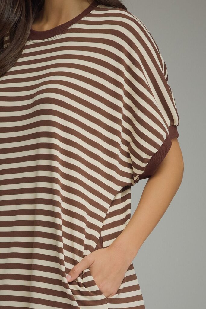 Stripe Middi with Contrast Trim