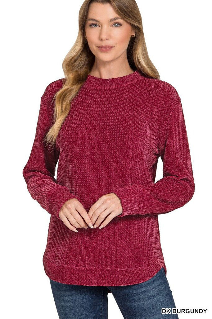 Chenille Round Neck Sweater
