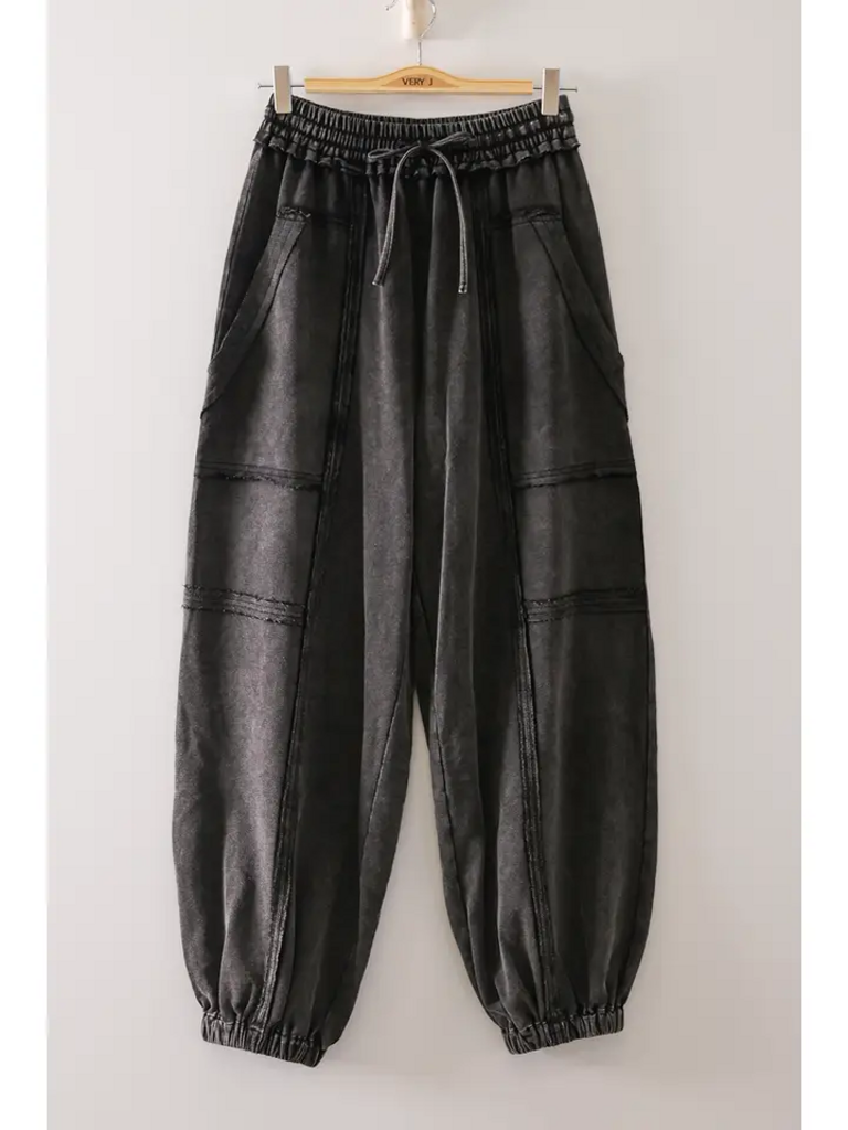 Vintage Wash Cargo Jogger Pants