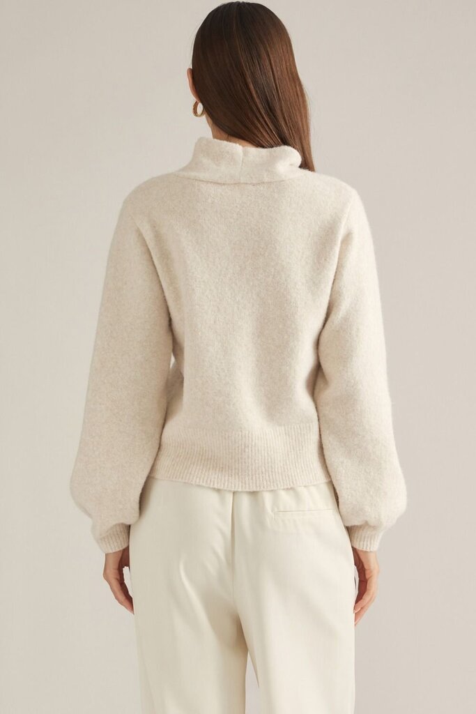 Gold Accent V-Neck Knit Top