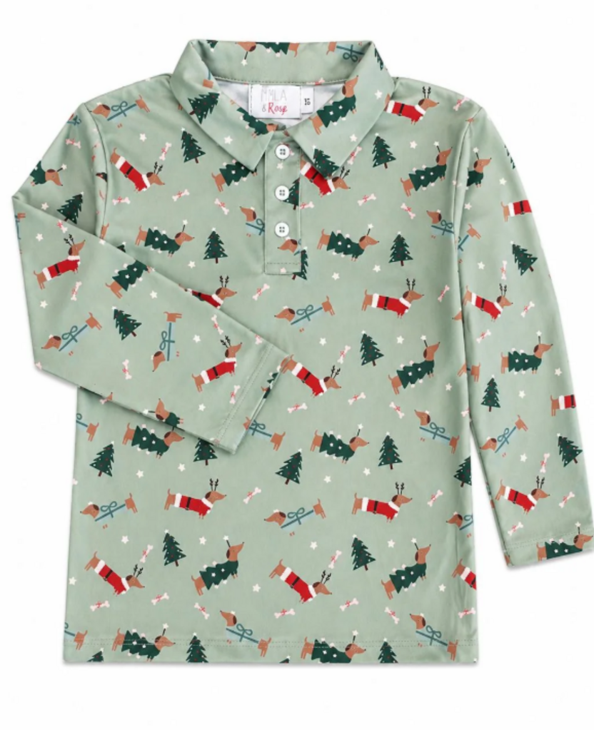 Dachshund Through the Snow L/S Polo