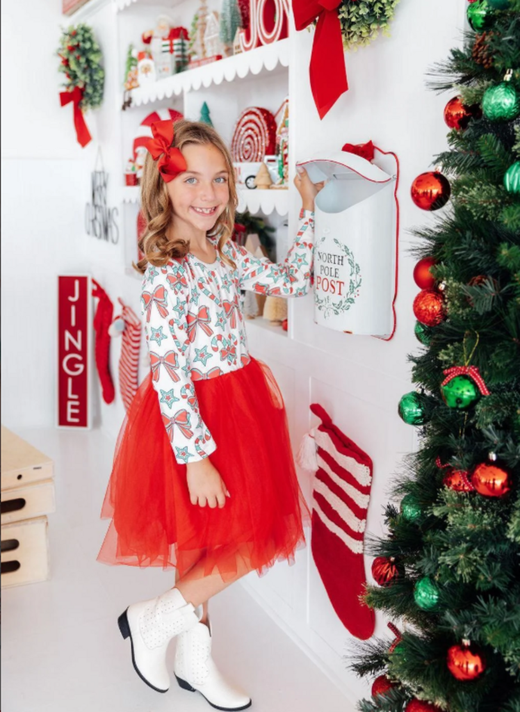 Peppermint Princess L/S Tutu Dress