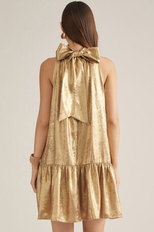 Metallic Halter Mini