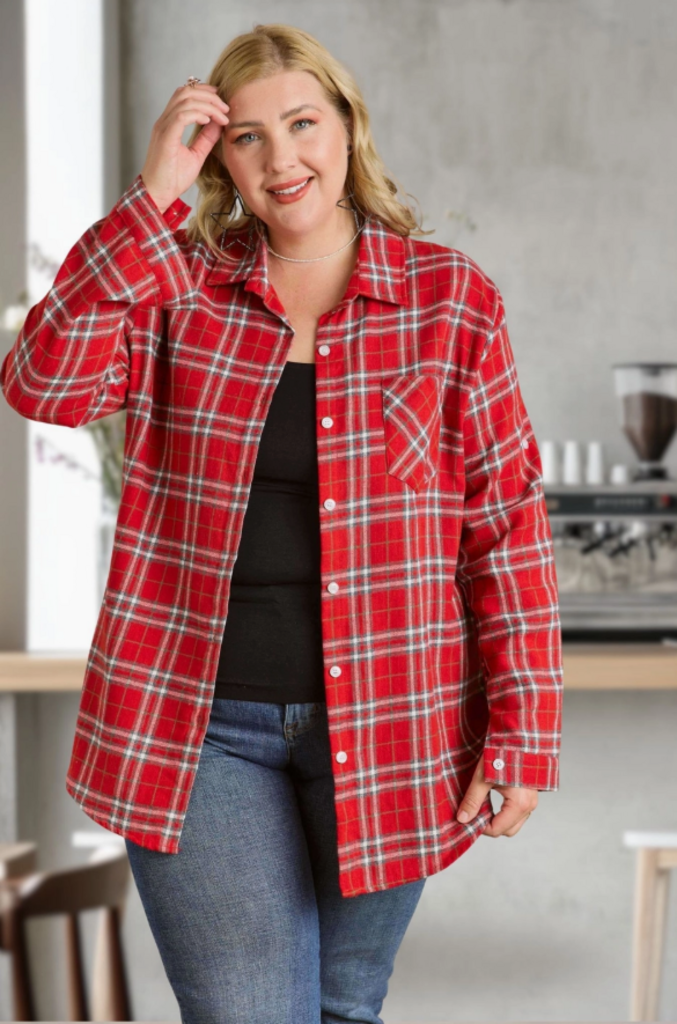 Button Down Flannel Shirt ($20.00 at Checkout)