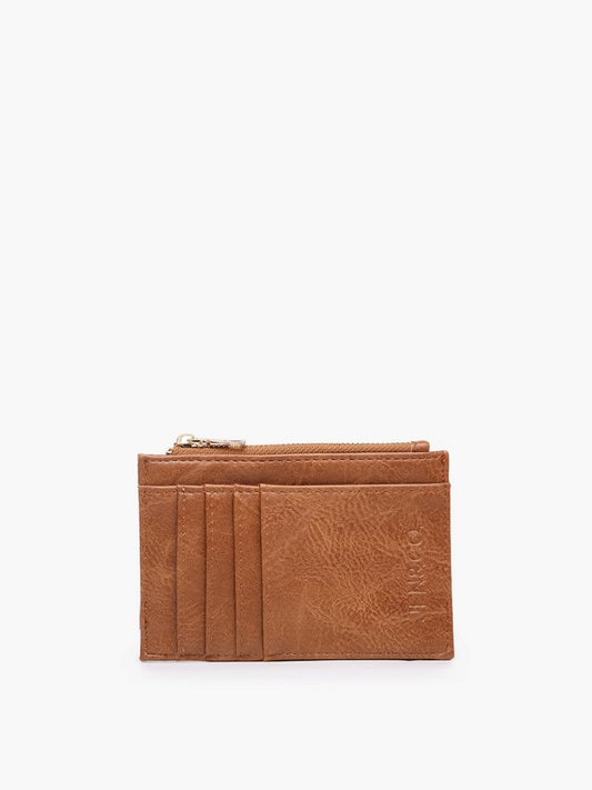 Printed Card Holder Wallet - Brown