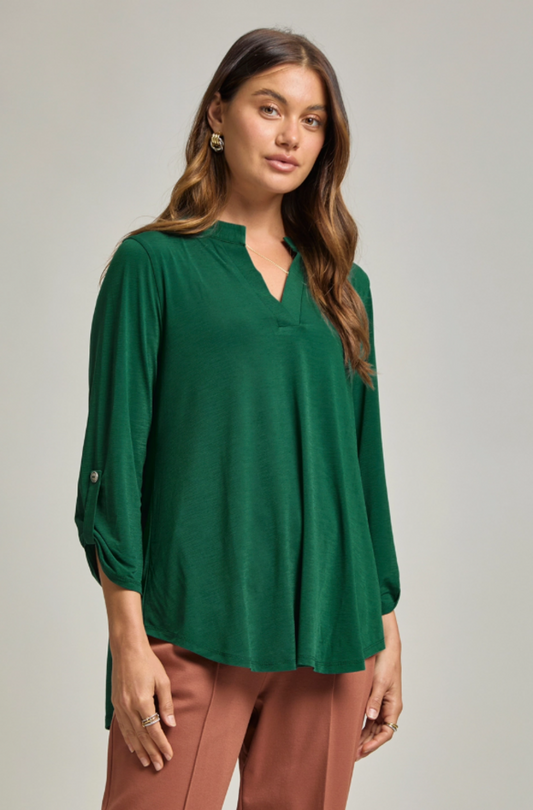 3/4 Sleeve Lizzy Blouse GREEN