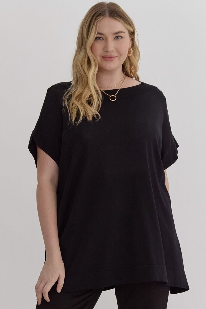 Boat Neck Dolman Top