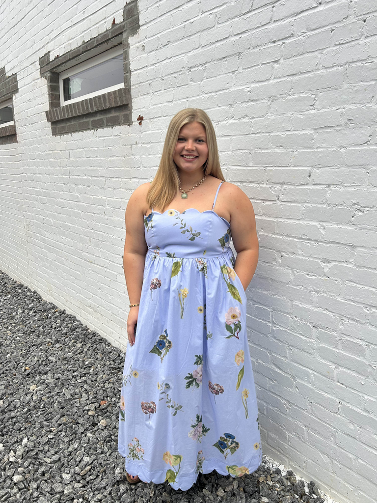 Floral Print Spaghetti Strap Dress