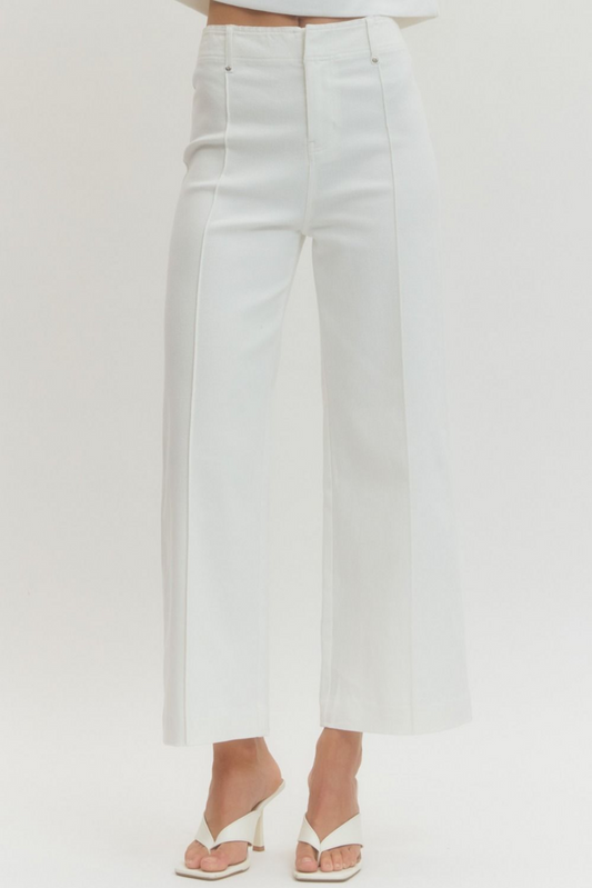 Off White Wide Leg Pants