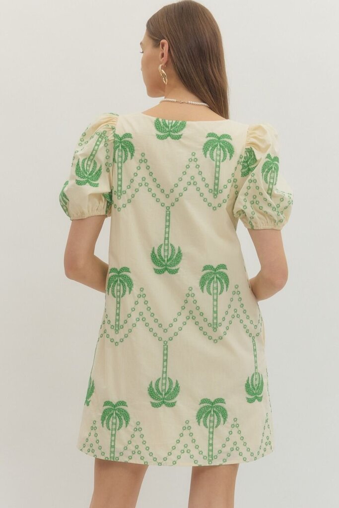 Embroidered Palms Mini