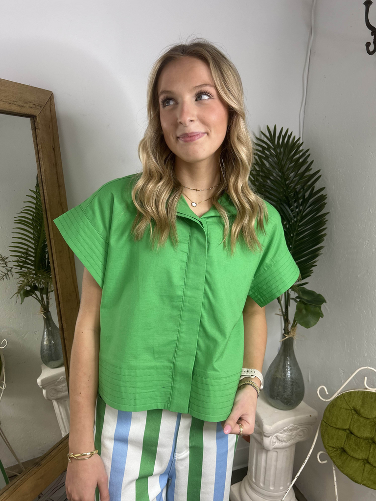 Boxy Button Down Top