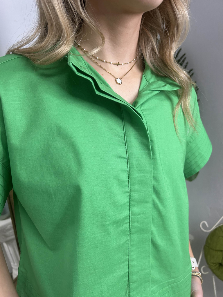 Boxy Button Down Top