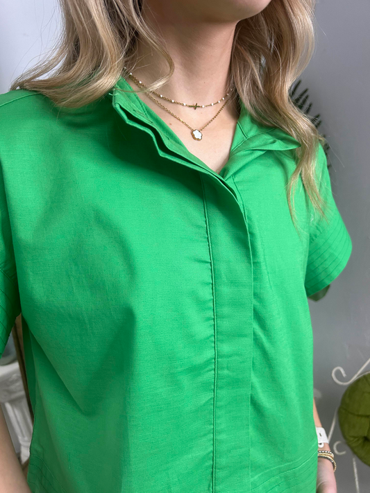 Boxy Button Down Top