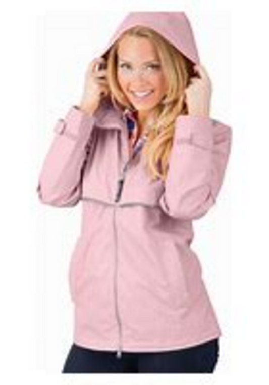 Charles River New Englander Rain Jacket- PINK