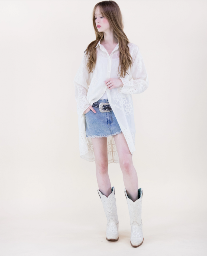 Meadow Muse Long Sleeve Shirt Dress