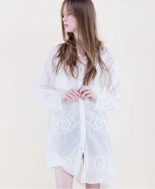 Meadow Muse Long Sleeve Shirt Dress