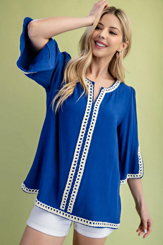 3/4 Sleeve Linen Tunic