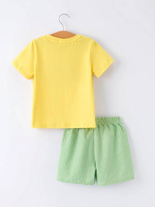 Turtle Smocked Boy's Set