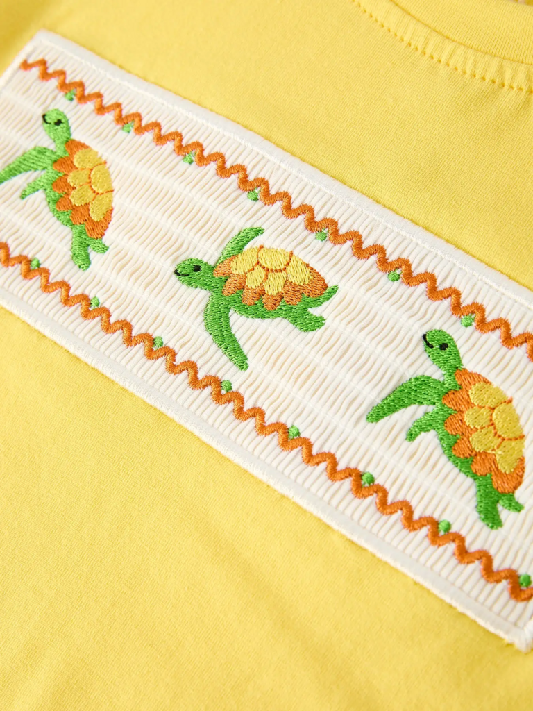 Turtle Smocked Boy's Set