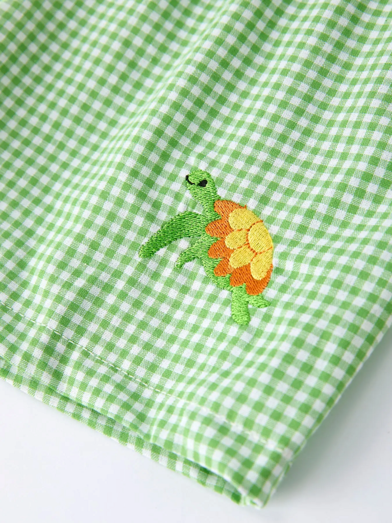 Turtle Smocked Boy's Set