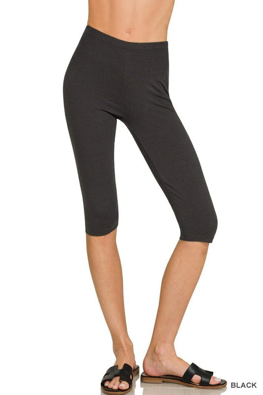 Premium Cotton Capri Leggings