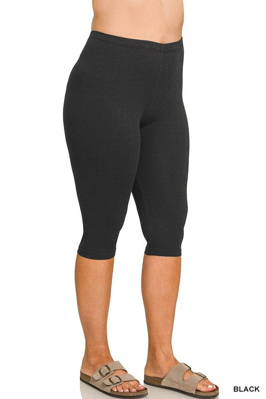Premium Cotton Capri Leggings