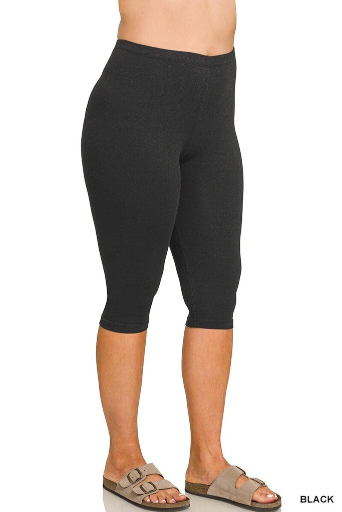 Premium Cotton Capri Leggings