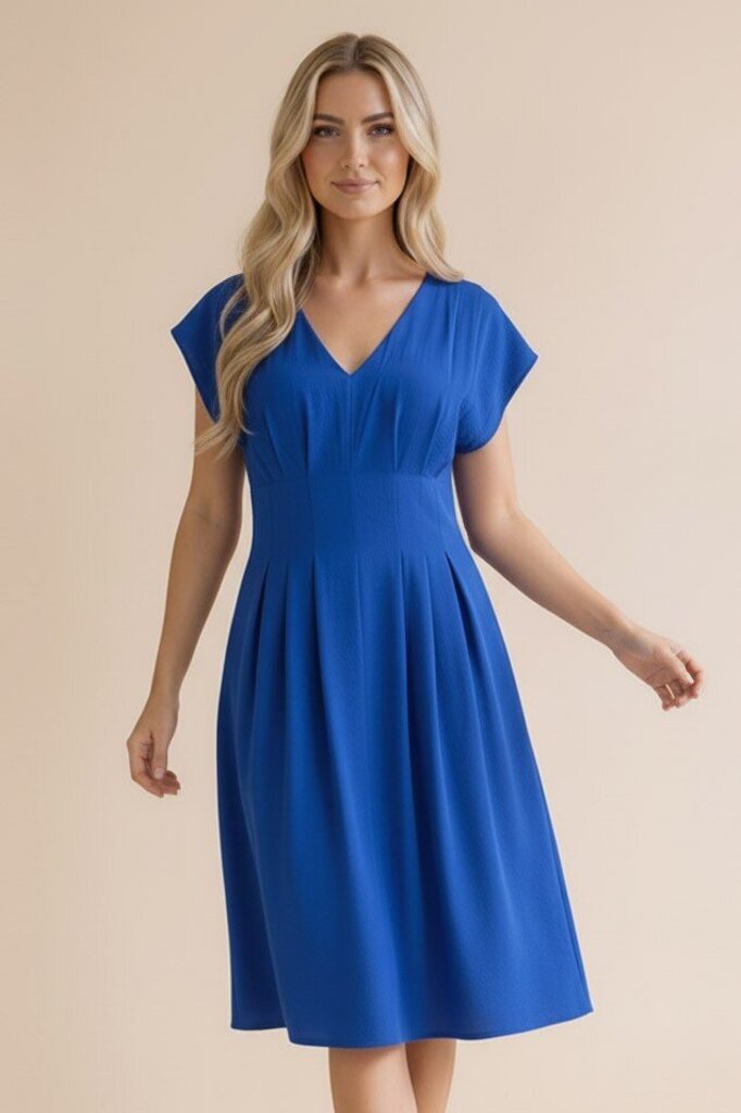 Pleated Detail Woven Dress